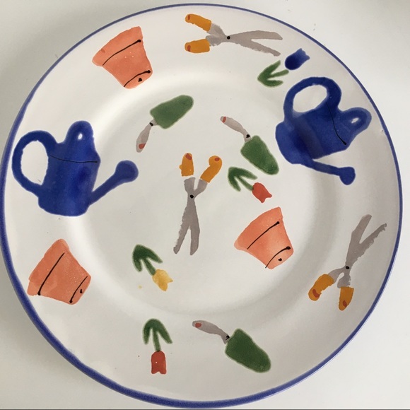 Gardeners bowl and plate ceramic signed Hungary - Picture 2 of 16